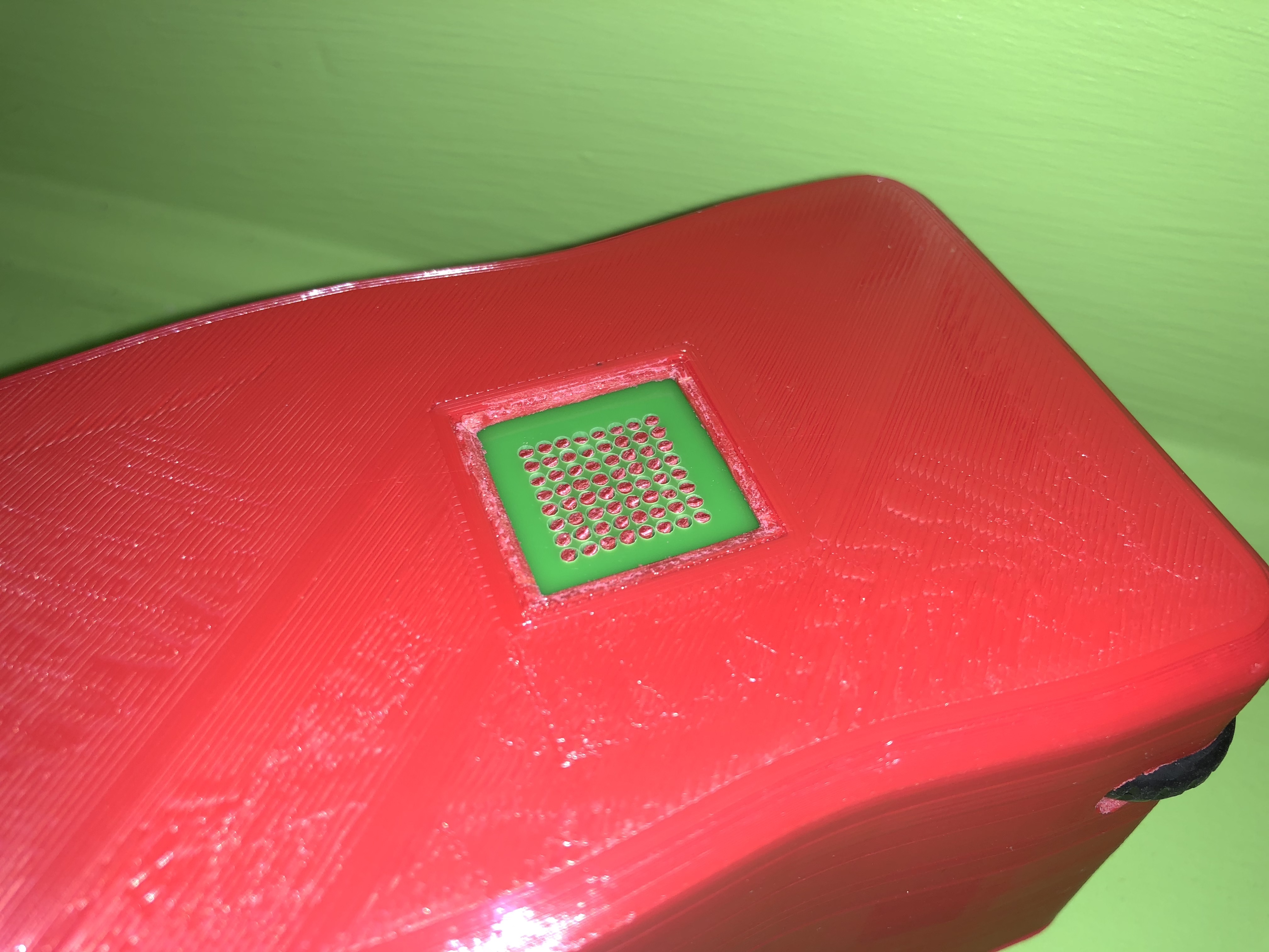 The touch surface on the completed Tactile Mouse